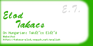 elod takacs business card